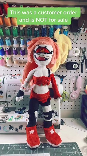 Custom Cherri Bomb Plush - Hazbin Hotel Inspired