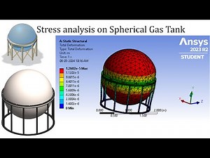 Stress Analysis on Spherical Gas Tank | ANSYS Workbench Tutorials for Beginners