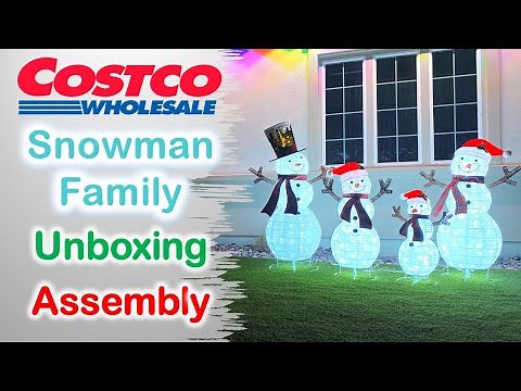 Costco Snowman Family Christmas Décor | Unboxing | Assembly