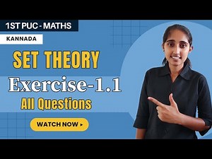 1st PUC Maths | Chapter 1 | Set theory | Ex-1.1, Q1 to Q6