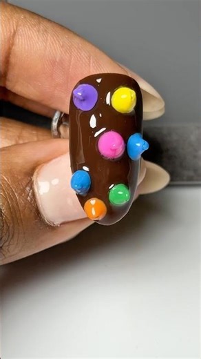 Cosmic Brownie in 10 SECONDS 🍫🌈✨ #nailtutorial #halloweennails #nails #nailart #nailartist #viral