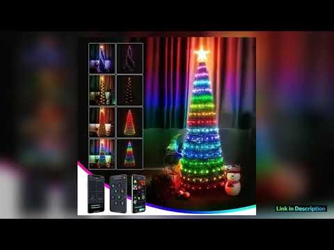 Smart Christmas Tree Lights with Star Topper Christmas LED String Lights DIY Color Fairy Garland