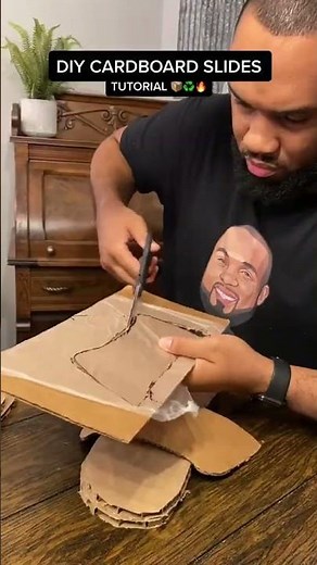 DIY Cardboard Slides Tutorial 📦♻️🔥 #MotivatedByMylan | How To Make Nike Shoes from Cardboard