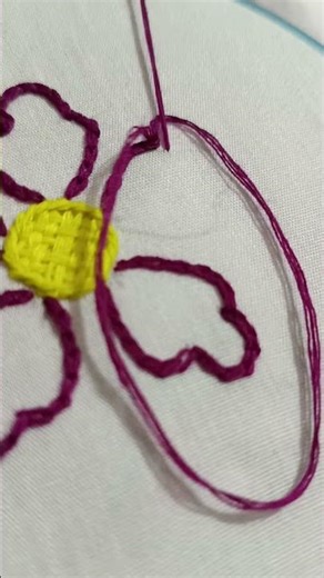 Chain stich🪡🪡🪡🪡 #embroiderwork