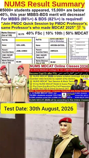 NUMS | Army Medical College | CMH | Become Captain Army Doctor's