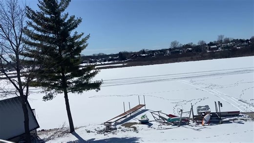 First Plane Landing on Our Frozen Lake
