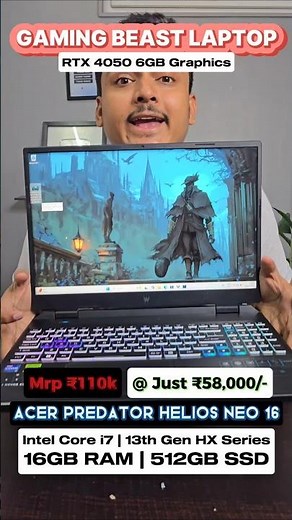 Second Hand Gaming Laptop Under Budget | Acer Predator Helios RTX 4050 High Performance Gaming Setup