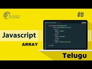 Java script 5 - Array || java script concepts in telugu #javascript