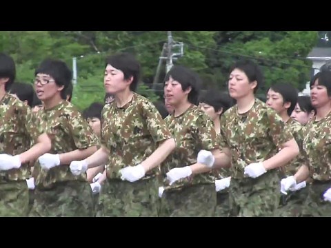 陸上自衛隊 大津駐屯地 女性自衛官 自衛隊体操 2017