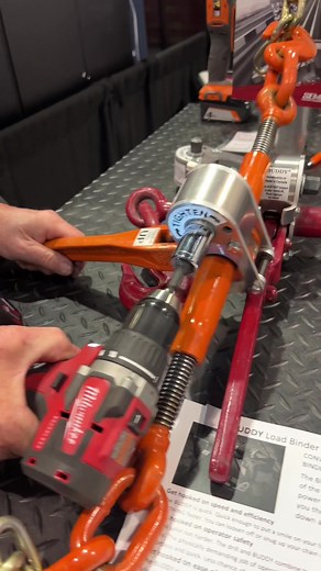 When you know, you know. This is the Buddy Load Binder that makes binding loads a breeze. Made of aluminum and sealed bearings, and Made in Canada. #shoplife #shoptool #tools #semashow #sema #semashow2023 #howto #diy #mechanic #mechaniclife #trucks #trucklife