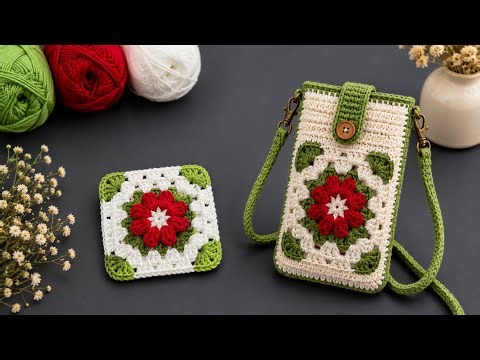 🌸 Easy Crochet Flower Granny Square Tutorial | Beautiful Granny Square Motif for Beginners #crochet