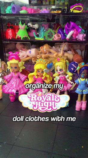 ( #royalehigh ) organizing my royale high doll clothes ^_^ who wants to see me dress them up? . . . #roblox #royalehighdolls #asmr #fyp I’m moving my play sets to another shelf,,, the one it’s at now is v high and hard to reach, so yeah, it’s gotten dusty 😓 some of these clips were sped up 25x… the capcut file is almost 3gb 🥹.