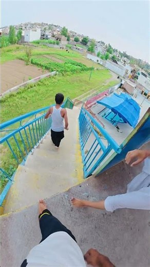 Waterslide parkour free running PoV 🥳#waterslides #parkourfreerun #shortslife