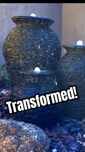 Turning an old concrete pond into a trio of stacked slate urns! #landscape #landscaping