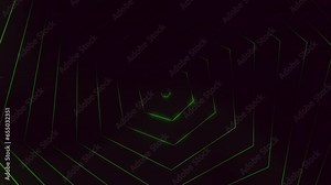 A captivating 3D rendition of a black hole, featuring mesmerizing green lines forming a spiraling pattern, seemingly converging towards the center, suggesting a dynamic whirlpool