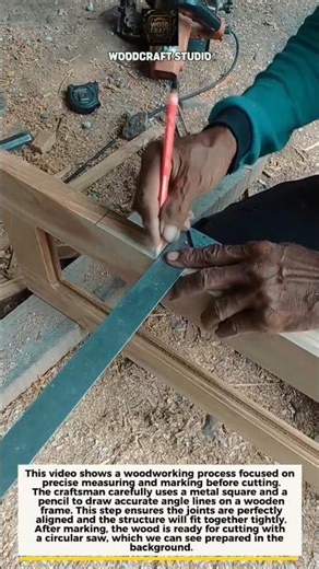 Perfect Angle Marking with Speed Square #woodworking #carpentry #diy