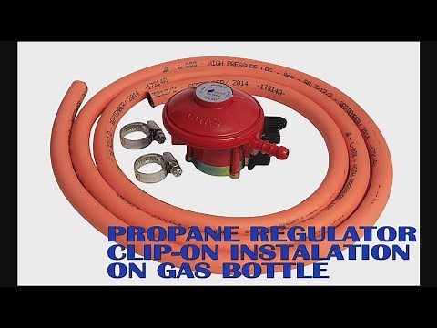 How to install a clip on regulator on a gas bottle.