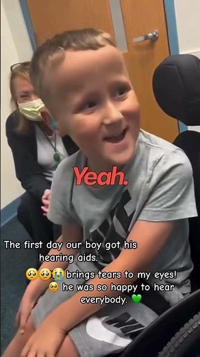 Little boy hears for the first time, and his reaction is so heart-touching. ❤️