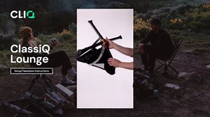 CLIQ ClassiQ 2.0 Camping Chair with Carry Bag - Portable Folding Chair & Bag for Outdoors - Reinforced 400 lb Capacity - Quick-Setup Travel Chair for Camping, Beach & Hiking - Brick