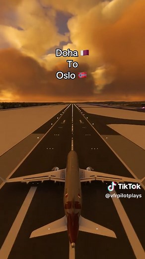 Flight Journey from Doha to Oslo in Microsoft Flight Simulator