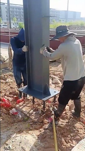 Steel structure column installation process for the factor