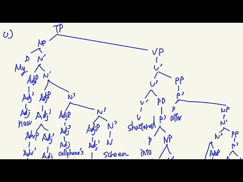 【生成文法】Xバー理論、樹形図の書き方