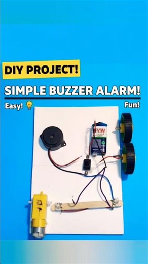 How To Make A Simple Buzzer Alarm Project #science #shorts #experiment #buzzer #viral_video #yt