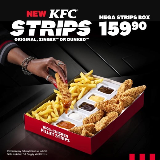 27K views | Try the new KFC Mega Strips Box for R159.90, and explore a meal where choice is limitless. | KFC | Facebook