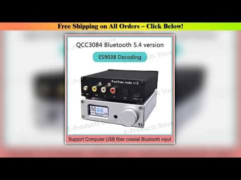 Rod Rain QCC3084 Bluetooth 5.4 Dual ES9038Q2M HD DAC DSD Decoder HI-FI Bluetooth Receiver APTX-HD