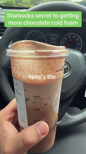 How to get more Starbucks chocolate cold foam