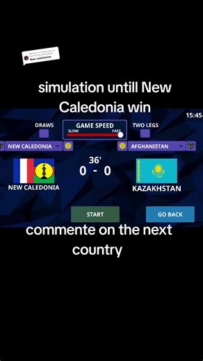 Football Simulation: New Caledonia's Winning Journey