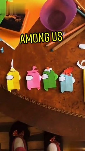 Among Us Origami Crafts Tutorial