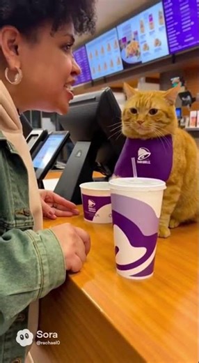 Taco Bell Cat vs Karen — Paw SLAP Moment #cat #shorts