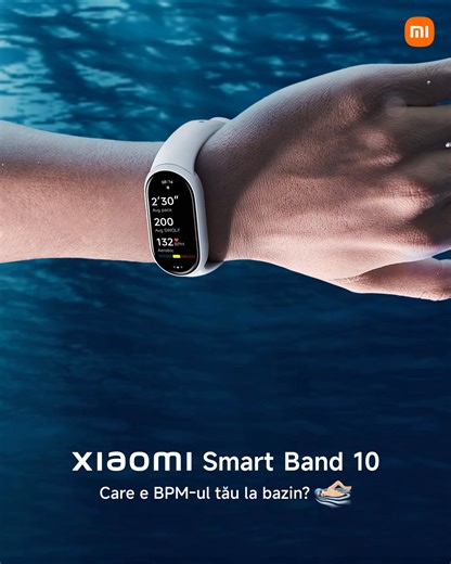 45 reactions | Xiaomi Smart Band 10 a fost conceput să-ți fie partener de înot! ‍♂️​ 變 Monitorizează-ți BPM-ul și contorizează-ți progresul – tu câte bazine faci de obicei când mergi la înot? 﫵​ Spune-ne în comentarii! ⬇️ | Xiaomi Romania | Facebook
