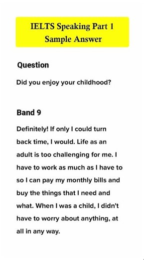 IELTS Speaking Part 1 Sample Answer #ielts #ielts2026