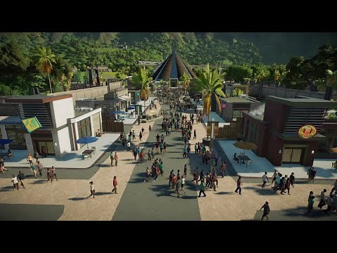 BUILDING JURASSIC WORLD ON JURASSIC WORLD EVOLUTION 2 speed build 2. square map