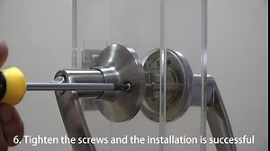 Lever Door Handle Keyed Lock - Privacy Door Lever,Front Door Handle with Lock,Modern Bedroom Door Lever with Traditional Wave Design,Right/Left Handed Reversible(Satin Nickel Luster)