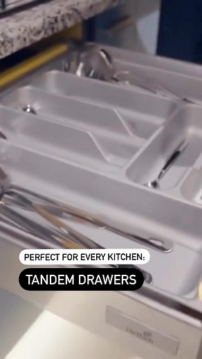 Tandem drawers are one of the best things designed for your kitchen. From storing pots and pans to cutlery and just anything your kitchen desires, these drawers makes your kitchen super functional. DM us to get your kitchen renovated. #homeinteriors #modernhomes #indianhomes #ethnicdecor #livingroom #livingroomdecor #indianhomedecor #kitcheninteriors #islandkitchen #indiankitchen #kitchendesign #indianhometour #bangalorehomes #mumbaihomes #punehomes #chennaihomes #hyderabadhomes #colourfulkitche