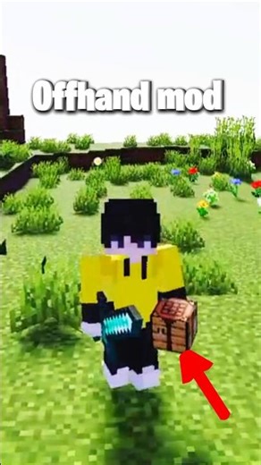 Offhand mod Minecraft #shorts #ytshorts #mcpehindi
