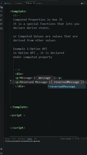Computed Properties in Vue JS 17 #coding #programming #shorts #javascript #vue #vuetify #vuejs
