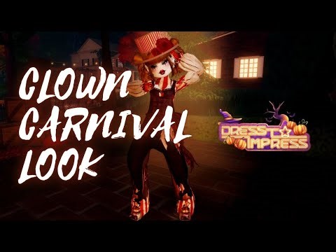 Showstopping Clown Carnival Look - How to Make a Red Horror Outfit in DTI Tutorial