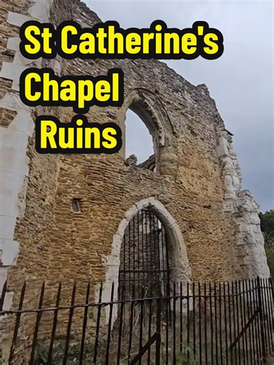 Ruins of St Catherine's Chapel in Guildford, Surrey, England. The present chapel ruins date from the early 14th century and sit on St Catherine's Hill, overlooking Guildford. It is thought to have been funded by Eleanor of Provence, the dowager queen married to Henry III. The chapel is now roofless, a landmark for pilgrims, and is on the route of the North Downs Way. Local folklore suggests a tunnel runs from the chapel under the nearby River Wey to Guildford Castle. #ruins #chapel #explorer #hi