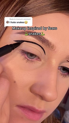 Easy Snake Makeup Tutorial | Spooky Graphic Liner