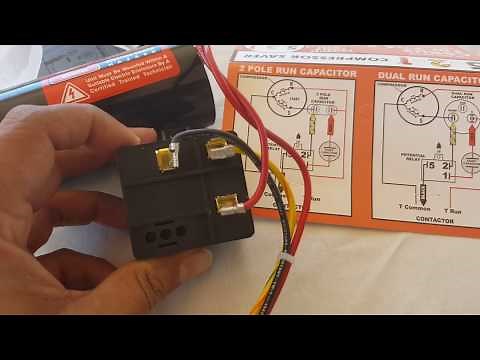 Home House A/C repair 3/ 3: WHY & HOW to Install AC Hard Start Capacitor or 5-2-1 Compressor Saver