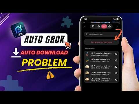 Auto Download Not Working on Grok AI Automation Extension Mobile 😱 | Full Solution