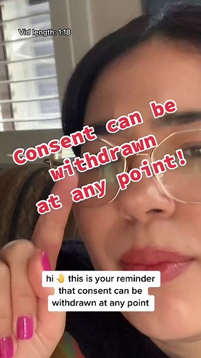 It’s such a common misconception that consent is something that happens only once at the start! Here are some ways to withdraw consent. #tiktokpartner #tiktokforgood #consent #consenteducation