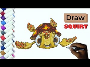 Drawing Squirt !!! How To Draw Squirt from Finding Nemo