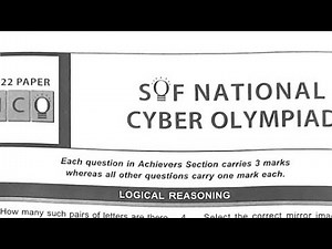 Class 7 NCO | PREVIOUS YEAR PAPER 2022 | NATIONAL CYBER OLYMPIAD