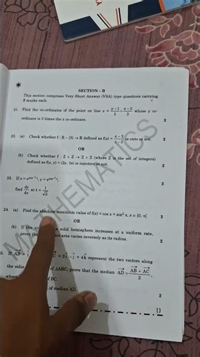 CBSE Class 12 Maths Board 2026 Question Paper 🔥 | Hard or Easy? #cbse2026