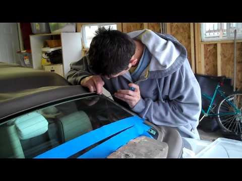 Fixing Audi convertible rear window with JB WELD... 2nd video